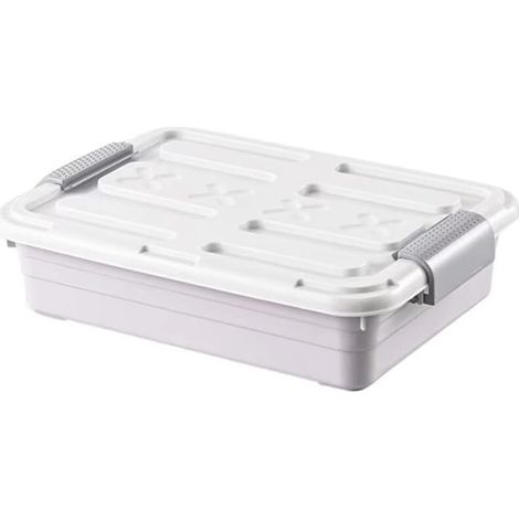 Under Bed Storage Organizer with Waterproof Casters, Large Capacity, Space-Saving Organization Solution, White (1/4)