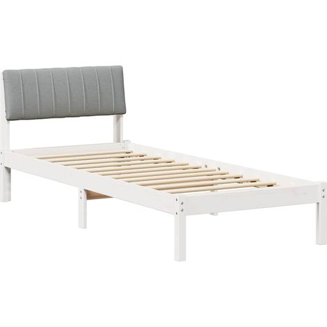 Estructura de cama con cabecera y gris claro 75 x 190 cm vidaXL