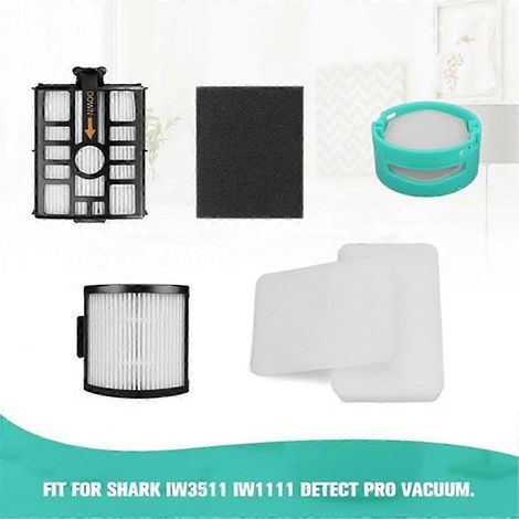 Kit de filtro de repuesto para aspiradoras de mano Shark IW3511 IW1111 IW1120 IW1615 IW3110C IW3111C IW3120 Edición 0718 (1/4)
