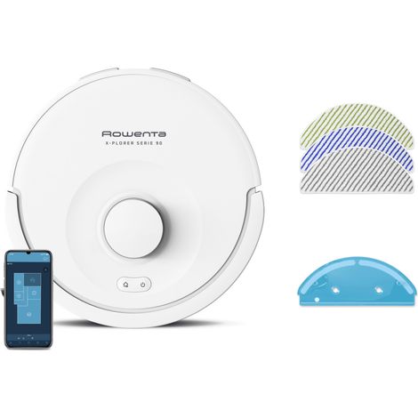 Robot aspirador y fregador Rowenta X-Plorer RR8777WH con navegación inteligente, 4000 Pa, Wi-Fi y función antialérgica (1/4)