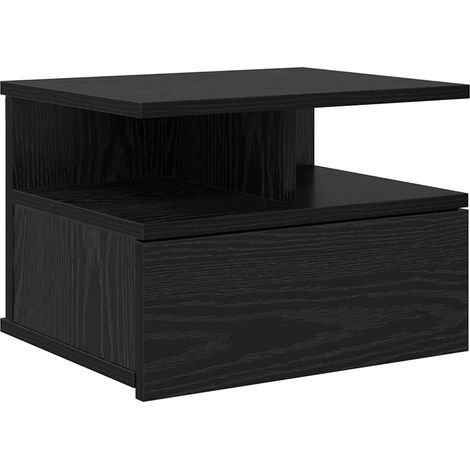 Maison Exclusive - Schwebender Nachttisch Schwarz Eichen-Optik 40