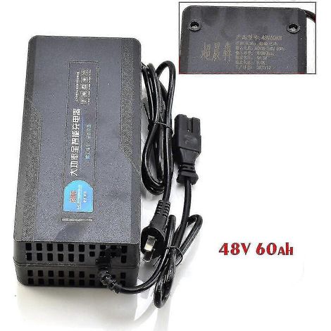 Chargeur intelligent pour batteries au plomb-acide 48 V, 60 V, 72 V et 96 V, 50 Ah et 60 Ah, pour tricycles électriques, vélos, scooters, quads et karts (Advanced 48V 60AH) (1/5)