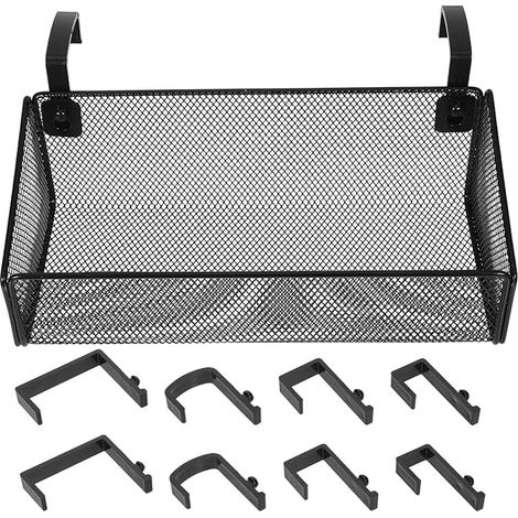 Panier Suspendu en Métal Étagère de Chevet et Support pour Téléphone, pour Dortoirs, Bureaux et Chambres Lits à Barrières (1/5)