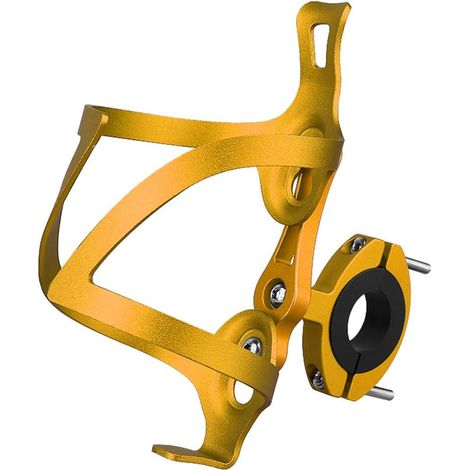Paracity, Aluminum Alloy Conversion Base Water Bottle Holder Suitable for Bicycles, Motorcycles, Strollers, Wheelchairs, Electric Cars, etc. (Gold) (1/5)