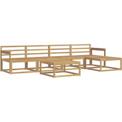 Set di divani da esterno 6 pcs Bianco 79 x 79 x 37 cm vidaXL