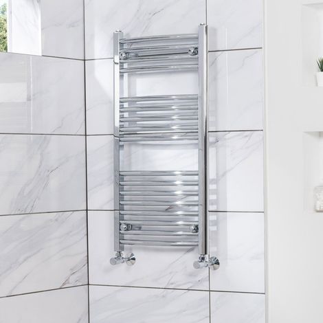 WarmeHaus Curved Heated Towel Rail Chrome 900x450mm