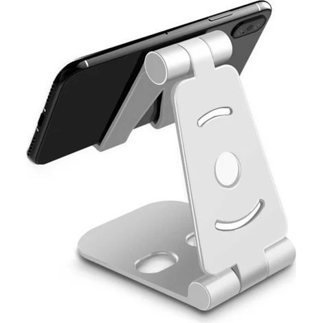 Support pliable pour téléphone portable - Support pour téléphone portable, iPad, tablette - Blanc (1/2)