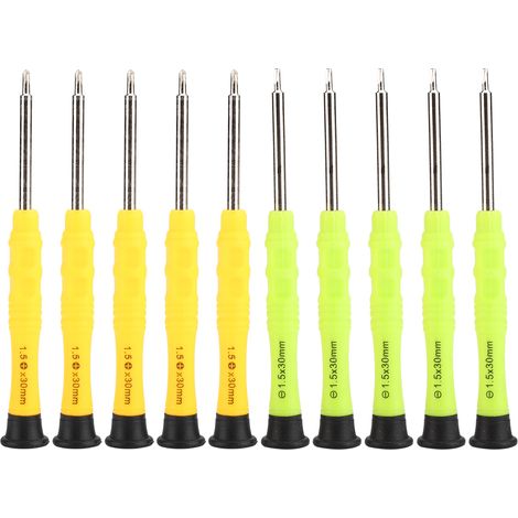 10pcs Lot Tournevis Métal Plat Croix Professionnel Kit Réparation Montre (1/5)