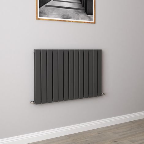 AICA Flat Panel Radiator Designer Central Heating Horizontal 600x884mm Double Anthracite