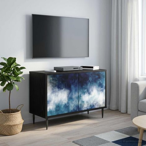 vidaXL Mobile TV RAALTE 69 x 33 x 50,5 cm Rovere Nero (1/5)