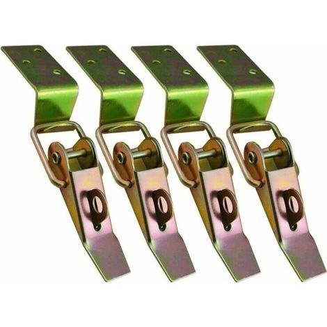 Fermoir a Levier 4 Pièces Fermeture à Ressort Loquet Bascule Petit Verrou de Tension Serrure à Pression Serrure à Levier Serrure de Boîte Fermoir en Acier Inoxydable pour Coffret Boîte (1/5)