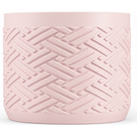 Cache-pot rose, tresse japonaise moderne, style scandinave (1/3)