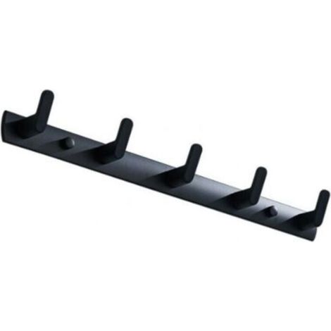 Towel Rack Toilet Tile Against Punching Bathroom Back Door Hanger 5 Hooks. (1/3)