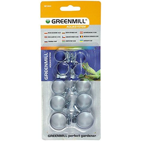 Greenmill opaski zaciskowe 10szt. do węży 1/2", 5/8", 3/4"