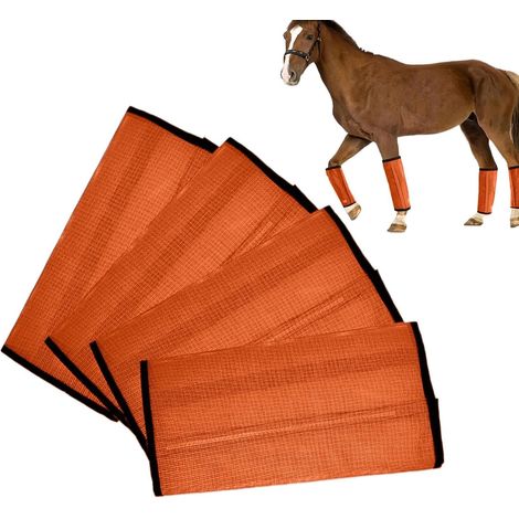 Bottes Anti-Mouches Lot de 4 protections ajustables en mesh Protège-Jambes pour Entraînement Compétition Randonnée Équestre Soins Équins Extérieur Pâturage (1/5)
