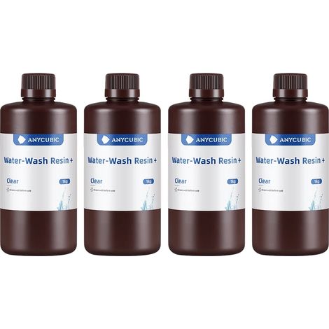 Resina ANYCUBIC trasparente, lavabile con acqua, 2 kg, compatibile con stampanti LCD (1/2)