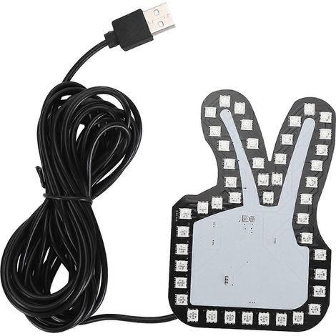 Panneau lumineux LED pour voiture avec télécommande, commande gestuelle, accessoire d'éclairage auto (1/5)