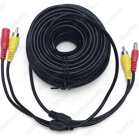 20M car reversing camera video cable AV cable 20m car RCA video cable DC power cable (1/4)