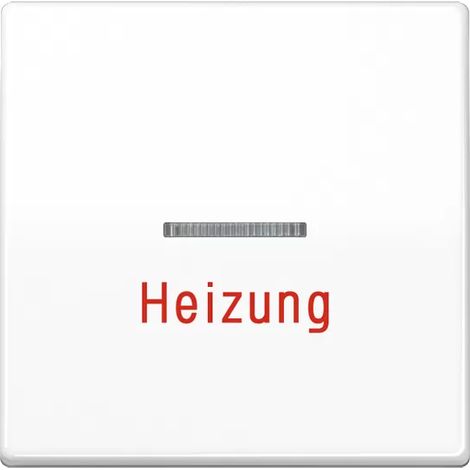 Jung Wippe 1fach, Aufschrift "Heizung", mit Lichtleiter, Duroplast, Serie AS, alpinweiß AS 591 H WW (1/2)