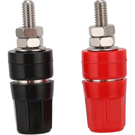 10 Stück U50 4mm Kupferanschluss Rot Schwarz Lautsprecheranschluss Verstärkeranschluss Audio Sechskantanschluss (1/4)
