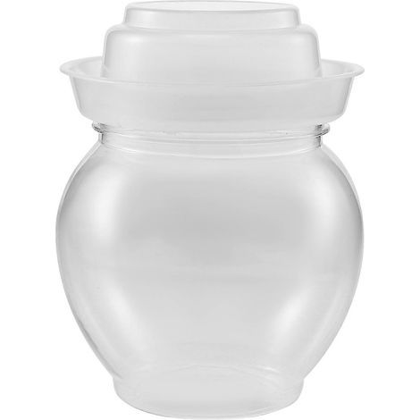 Transparentes Gärglas, Einmachglas mit großem Fassungsvermögen, Gemüseaufbewahrungsglas – 12 x 12 x 15 cm – transparent (1/3)
