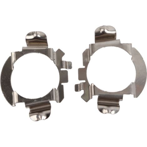 Adaptateur de phare, support LED résistant à la chaleur en acier inoxydable, lot de 2, couleur argent, pour Mercedes-Benz Classe B, C et ML. (1/5)