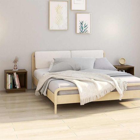 vidaXL Bedside Cabinets 2 pcs Honey Brown 40x30x40 cm Solid Wood Pine (1/5)