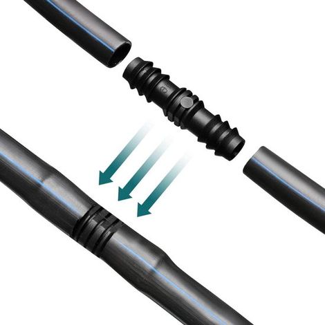 Bewässerungssystem-Teile – Tropfschlauchanschlüsse – Pflanzenbewässerung – Robuster Kunststoff – 16-mm-Schlauch – Schwarz (1/5)