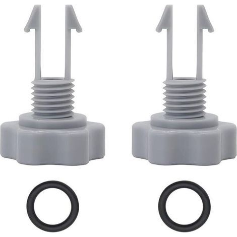 Lot de 2 Valve de libération d'air et joint torique de rechange pour pompe à filtre Intex 10460 10264-2 (1/4)