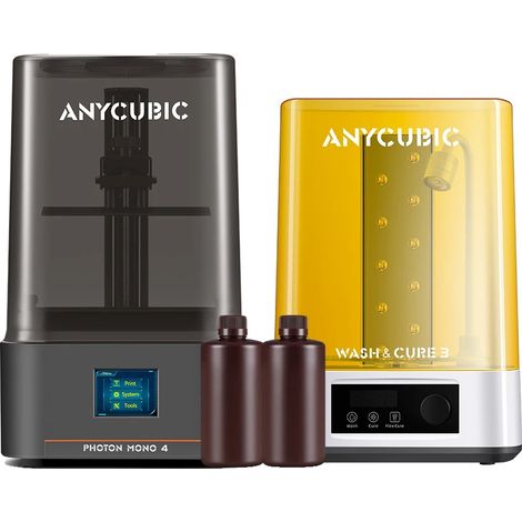 Imprimante 3D Anycubic Photon Mono, Résolution 10K, Écran Haute Définition de 7 Pouces, Ajouter Lavage 3 2L (1/2)