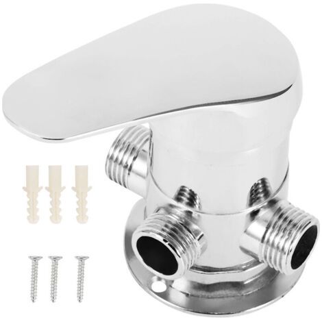 Grifo de 3 vías para baño G1/2 pulgadas para cabezal de ducha, separador de agua, distribuidor de ducha intercambiable (1/4)
