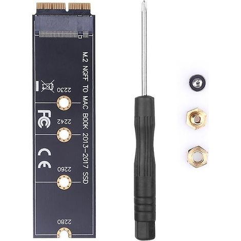 Carte adaptatrice SSD M.2 NVMe pour MacBook Air et Pro Retina 2013-2017 : kit de mise à niveau SSD NVMe/AHCI pour A1465, A1466 et A1398 (1/5)