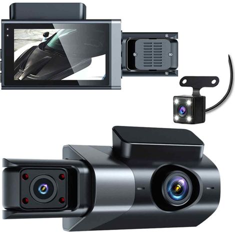 Dashcam Avant Arrière - 1080P Full HD - Écran 3 Pouces - Enregistrement Boucle - Vision Nocturne - 1 Pièce (1/5)