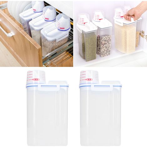 2,5-Liter-Aufbewahrungsbox mit Fächern für Getreide und Körner, luftdichter Behälter, feuchtigkeits- und insektenbeständig, Nano-Eimergröße (1/5)
