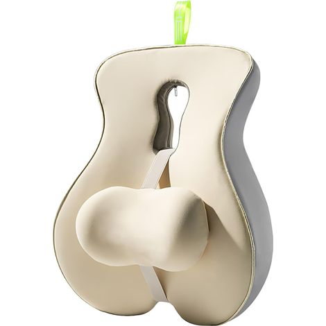 Coussin de Soutien Lombaire - Soutien Lombaire Ergonomique pour Chaise de Bureau - Correcteur Réglable pour Fauteuil Roulant, Grossesse Longue, Conduite, Position Assise et Voyage (1/5)