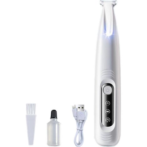 Tondeuse électrique professionnelle pour poils d'animaux (chiens et chats), alimentée par USB, ultra-silencieuse, pour les pattes, les yeux et le visage.-AquaForge (1/5)