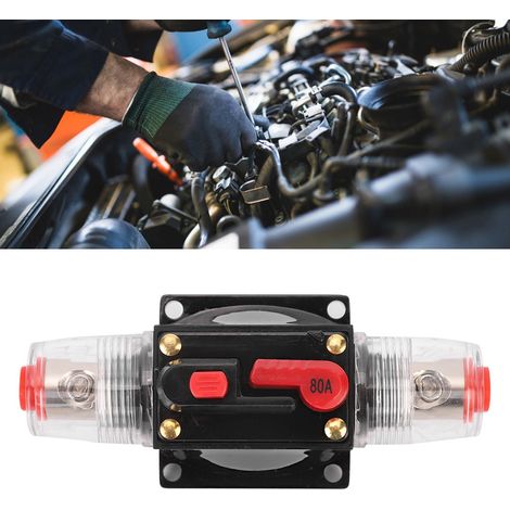 12-24V Auto-Audio-Stereo-Verstärker-Reset-Schutzschalter-Sicherungshalter 80A (1/5)