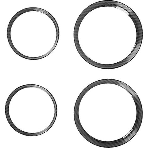 4 caches de sortie d'air style fibre de carbone, autocollants pour grilles de ventilation de climatisation de tableau de bord pour Cooper R54 R56 (1/5)