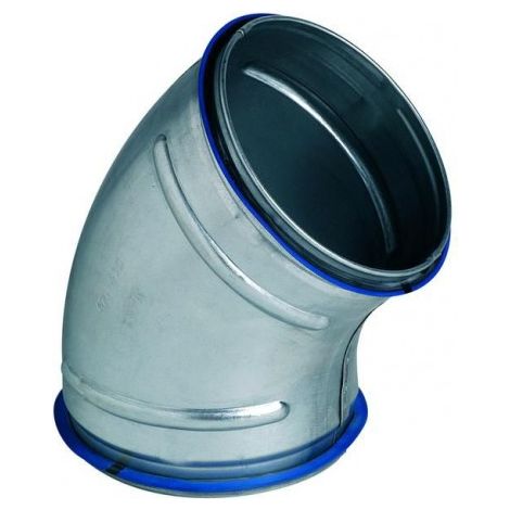Gomito ventilazione galva Aldes 45 gradi 355 mm acciaio zincato