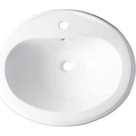 SIMAS Lavabo Da Incasso Sopra Piano Monia Bianco