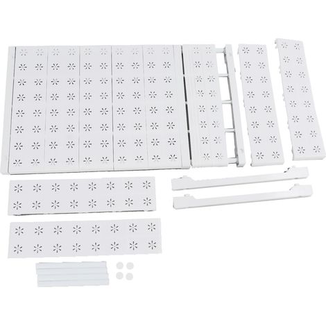 Étagère de rangement extensible pour placard, facile à installer, grande capacité de charge, gain de place, idéale pour la cuisine, la salle de bain et le garde-manger. Longueur : 87 à 108 cm / 34,3 à (1/5)