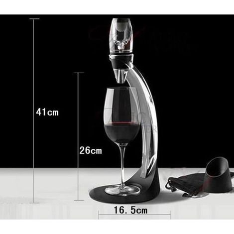 Aérateur De Vin - Acrylique - Pour Décantation Instantanée - Avec Support Et Filtre À Sédiments - Lot De 1 (1/4)