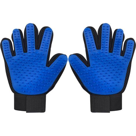 Gant de brossage et de massage pour animaux, idéal pour les poils longs et courts des chats, chiens, chevaux et lapins. Élimine les poils morts.-AquaForge (1/5)