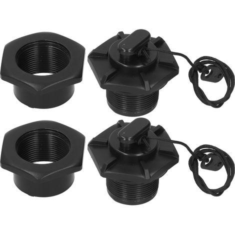 2 Pièces Valve de Vidange Hexagonale PVC pour Bateau de Pêche Gonflable, Kayak, Canoë, Yacht (1/5)