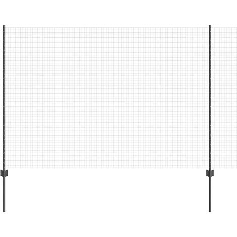 Maison Exclusive - Schweißdrahtzaun mit Pfosten 10 x 1,5 m (B x H