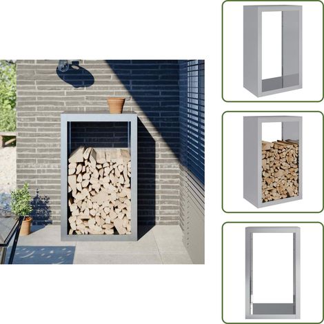 vidaXL Portant de bois de chauffage 60x40x100 cm acier galvanisé (1/5)