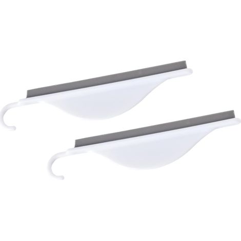 Ensemble 2 raclettes en silicone pour le nettoyage des miroirs et fenêtres de salle de bain, des parois de douche et des vitres de voiture