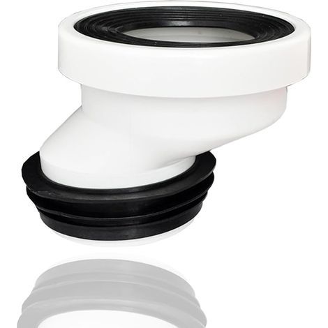 Tubo de conexión excéntrico de 5 cm para inodoros - Boquilla de tubo de inodoro excéntrica de plástico rígido - Desagüe, excéntrico recto, conector de conexión de inodoros (1/2)