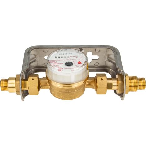Einstrahlzähler ETK Kombi-Set (Warmwasser) bis 90 Grad Länge 110 mm, inkl. Bügel 1/2 Zoll Edelstahl (1/5)