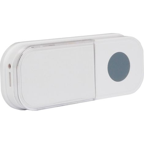 Bouton carrillon à pile, sans fil avec porte-étiquette, IP44, garantie 5 ans - Tibelec